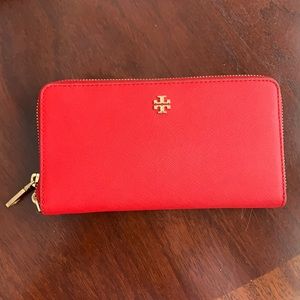 Red Tori Burch Wallet